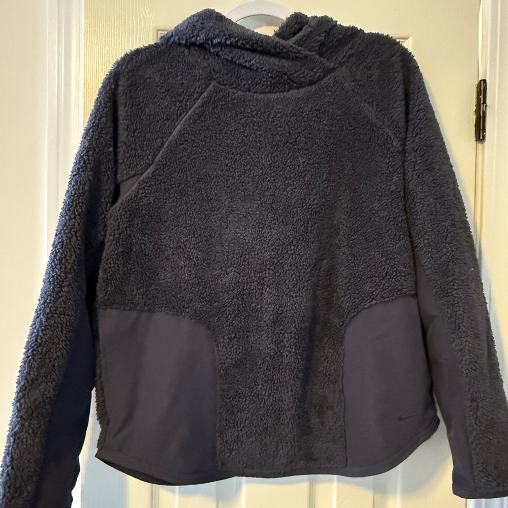 Nike Sherpa Fleece Hoodie in dark Blue